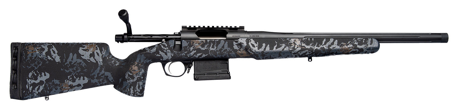 Horizon Firearms RF015P221814T21 Villain 22 Creedmoor 18" Black Fluted Threaded Barrel, Black Picatinny Rail Steel Receiver, Iota EKO Carbon Fiber Stock
