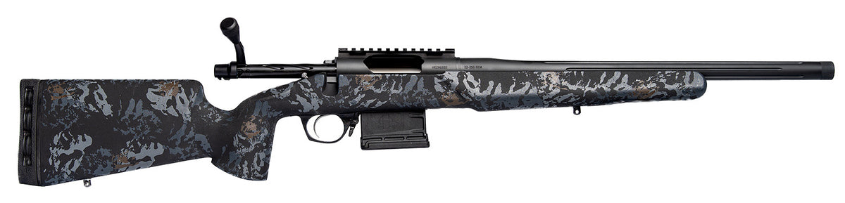 Horizon Firearms RF015P221814T21 Villain 22 Creedmoor 18" Black Fluted Threaded Barrel, Black Picatinny Rail Steel Receiver, Iota EKO Carbon Fiber Stock