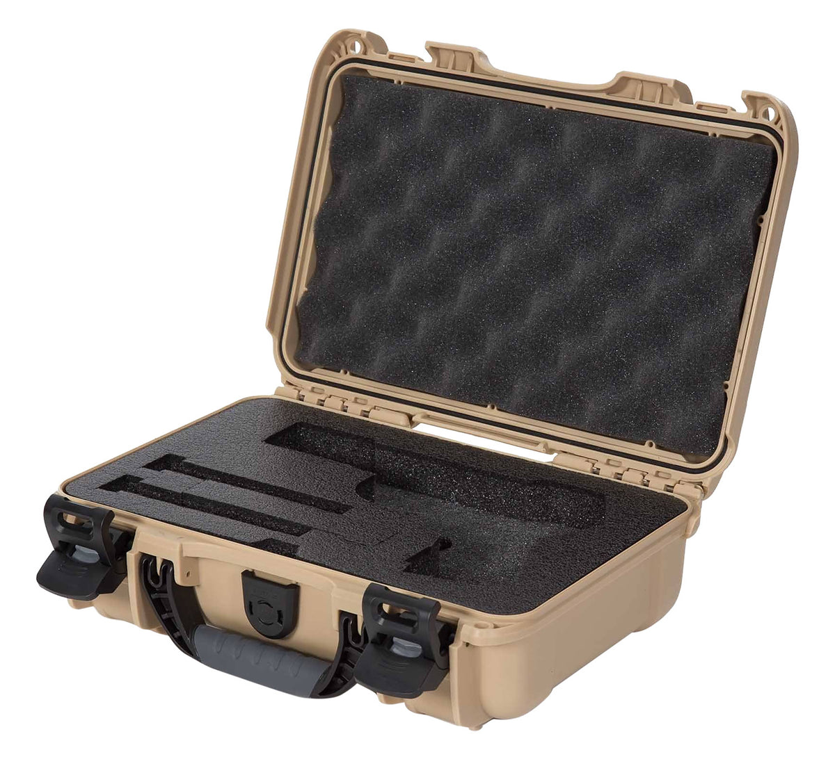 Nanuk 909 Tan Waterproof Classic Hard Pistol Case with PEF Foam Padding