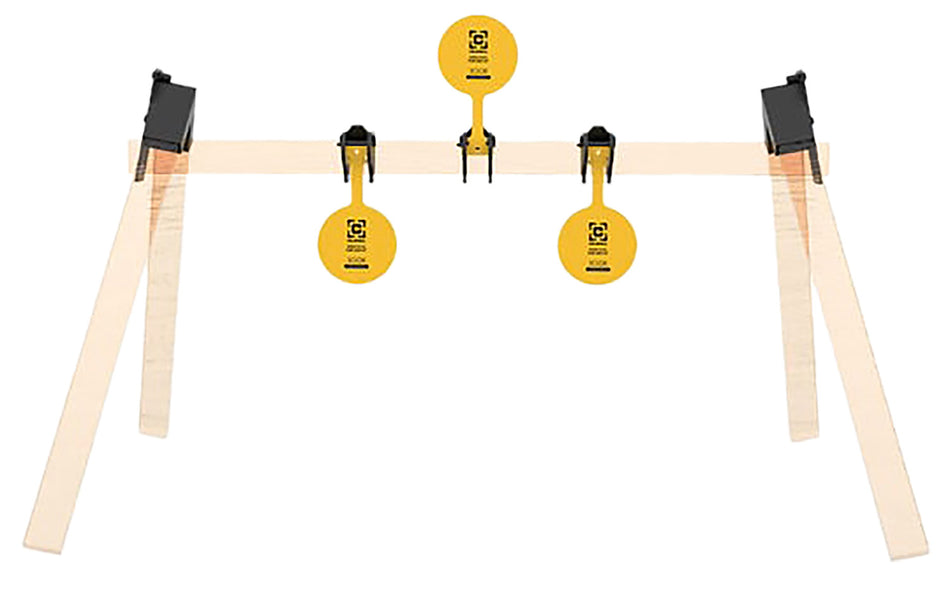 Caldwell 1215375 8" Yellow AR500 Steel 3-Plate Hanging Rack Kit
