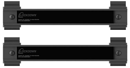 Lockdown Securewall 8" Magnetic Storage Hanger Black Steel 2-Pack