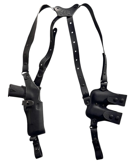 1791 Gunleather Optic Ready Glock 17 Vertical Shoulder Holster Black Right Hand