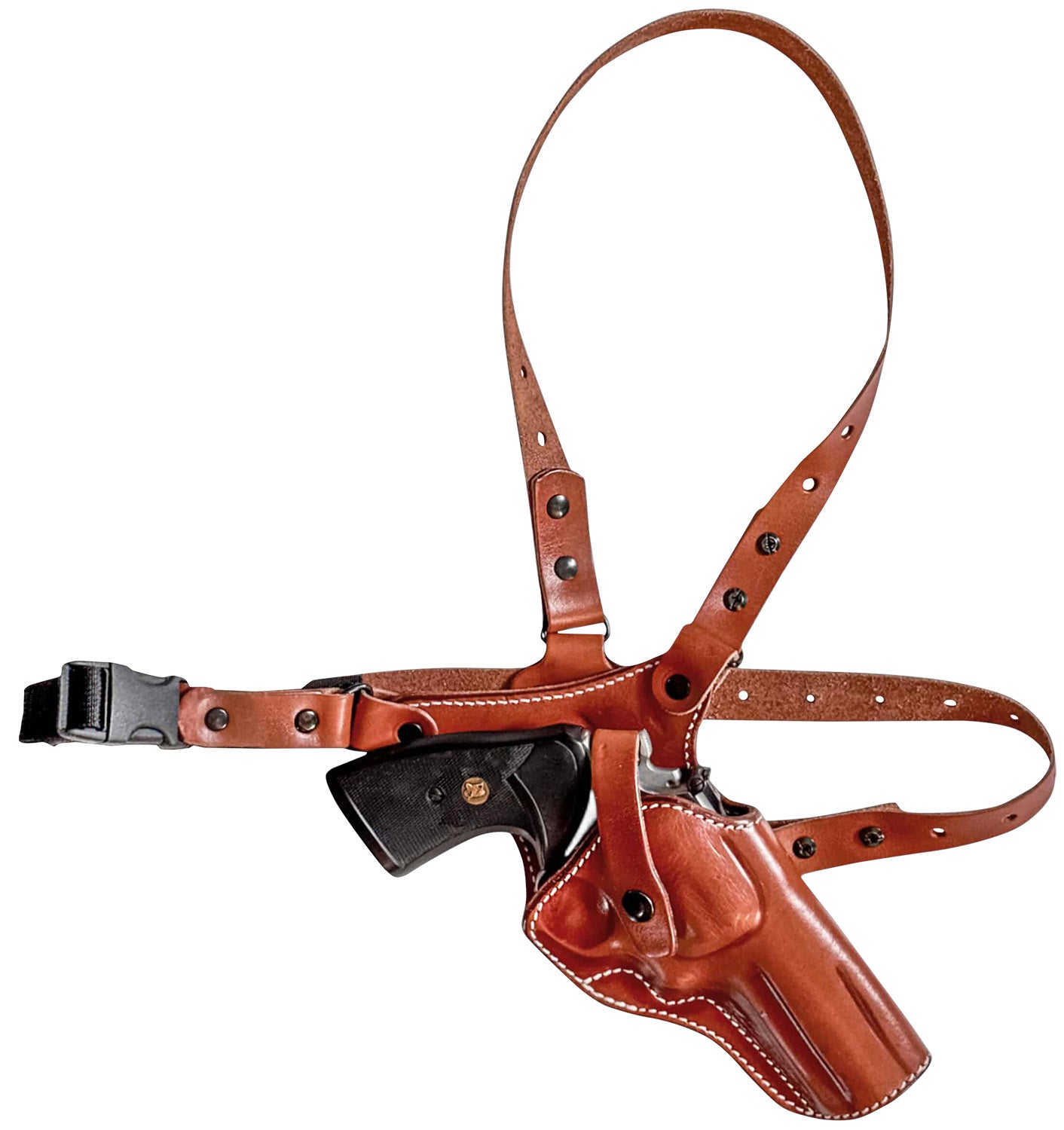 1791 Gunleather PFCRV2CBRR Classic Brown Right Hand Revolver Chest Holster