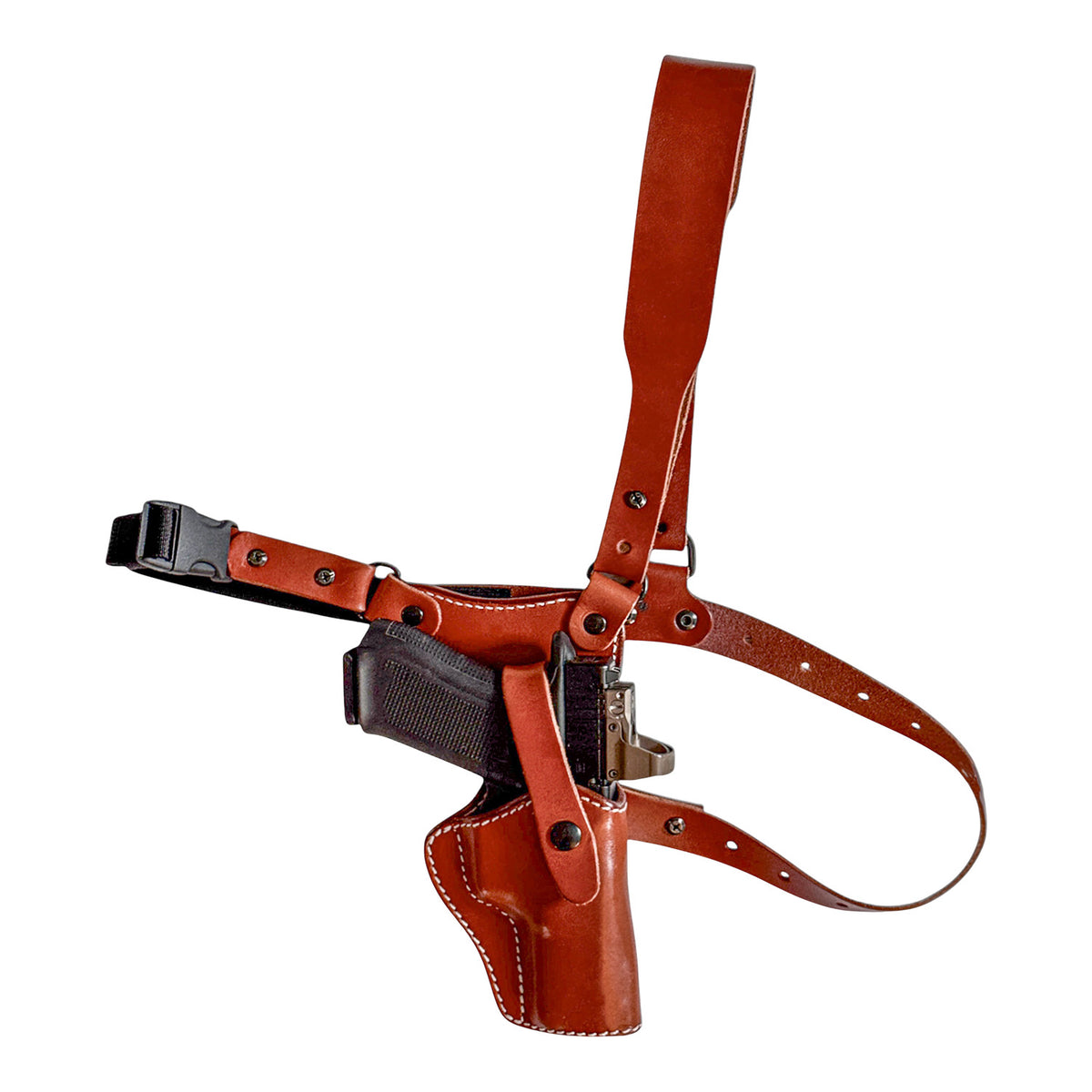 1791 Gunleather PFC2.1BRWR Brown Optic Ready Glock 17 Chest Holster RH