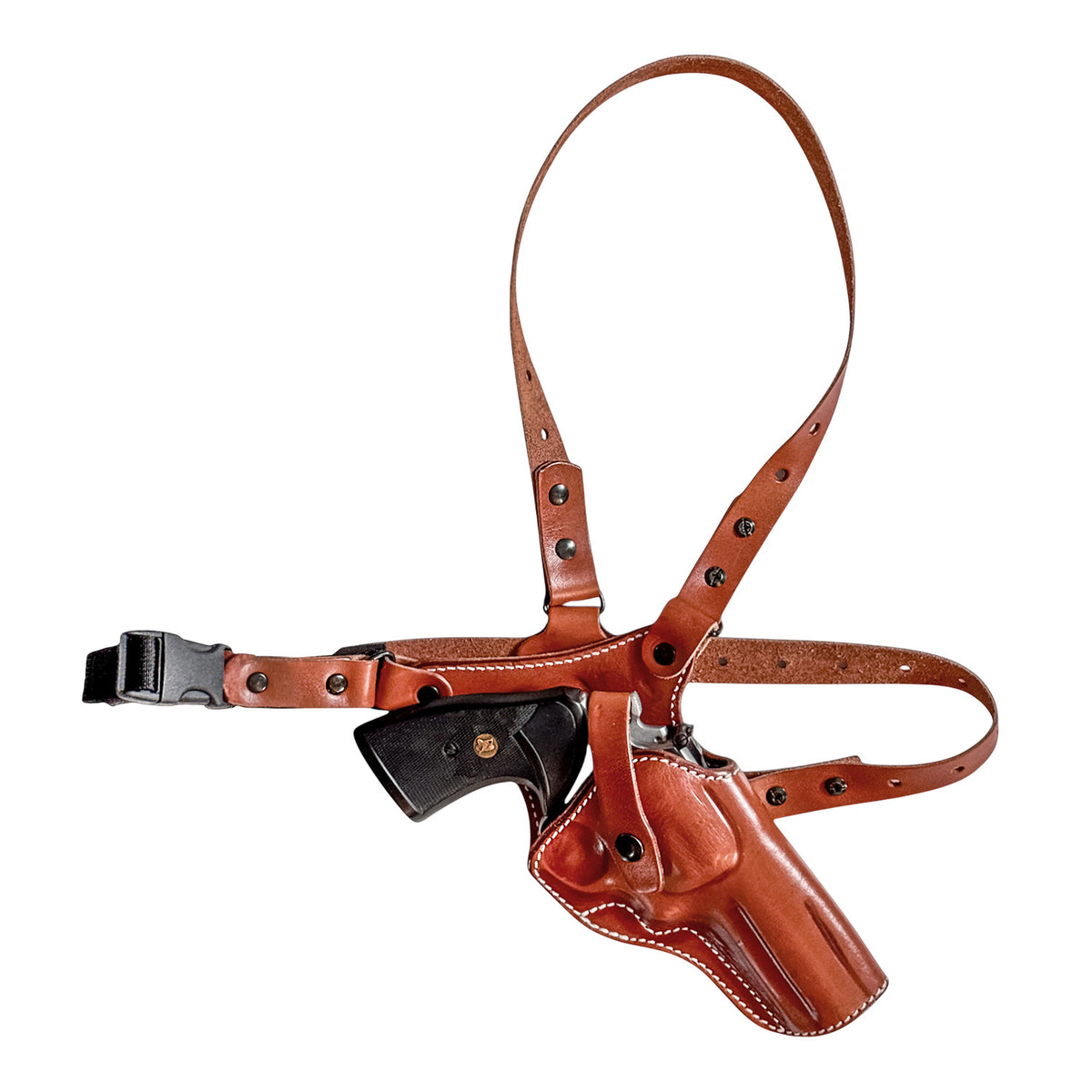 1791 Gunleather PFCRV2BRWR Pathfinder Chest Holster Steerhide Brown RH S&W Model 10 Ruger GP100