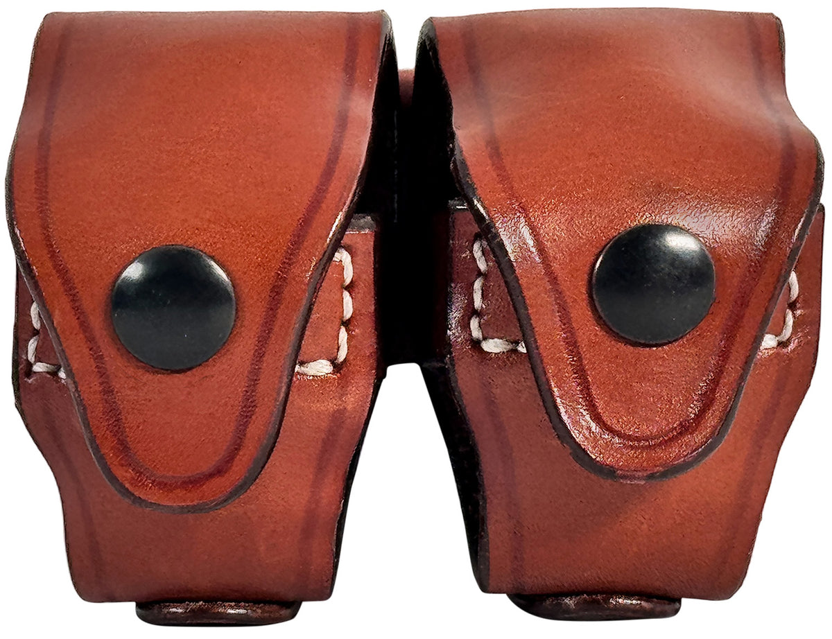 1791 Gunleather Revolver Double Speed Loader Carrier Classic Brown Steerhide Belt J-Frame K-Frame 5/6 Shot