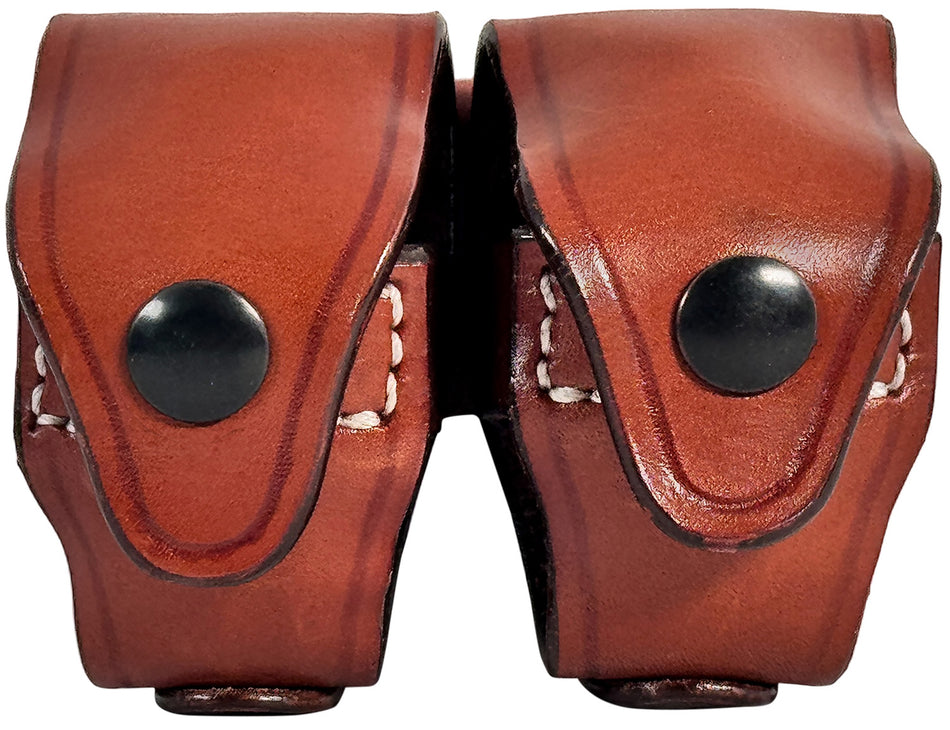 1791 Gunleather Revolver Double Speed Loader Carrier Classic Brown Steerhide Belt J-Frame K-Frame 5/6 Shot