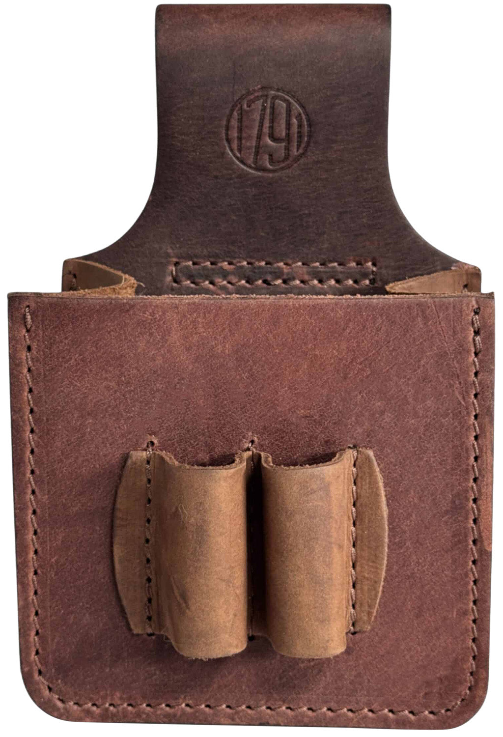1791 HUNT 12 Gauge Shotshell Carrier Pouch Brown Leather