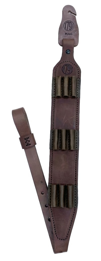 1791 Gunleather HNTASLRBRWA Hunt Ammo Leather Rifle Sling Oiled Brown American Steerhide 32-37 in