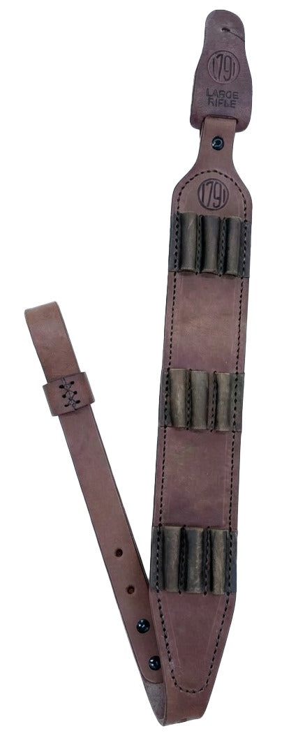 1791 Gunleather HNTASMRBRWA Hunt Rifle Shell Carrier Sling Oiled Brown Steerhide 32-37 in