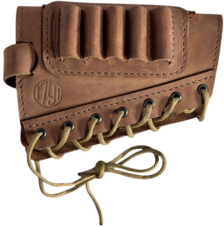 1791 HNTBAMRBRWR Leather Stock Sleeve Ammo Holder 5 Shells Brown