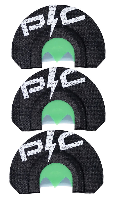Power Calls 24251 Diaphragm Turkey Call Black/Green Bat Wing Cut Design
