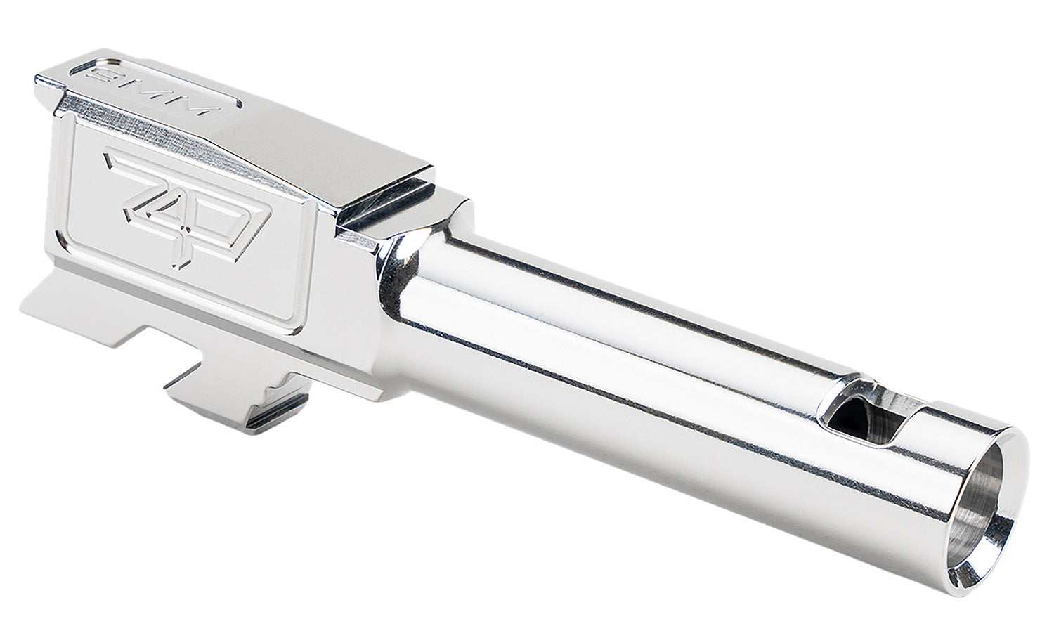 Zaffiri Precision ZP.43BCPSS Glock 43/43x ZPS.1 Blowhole Compensator Slide Silver 416R Stainless