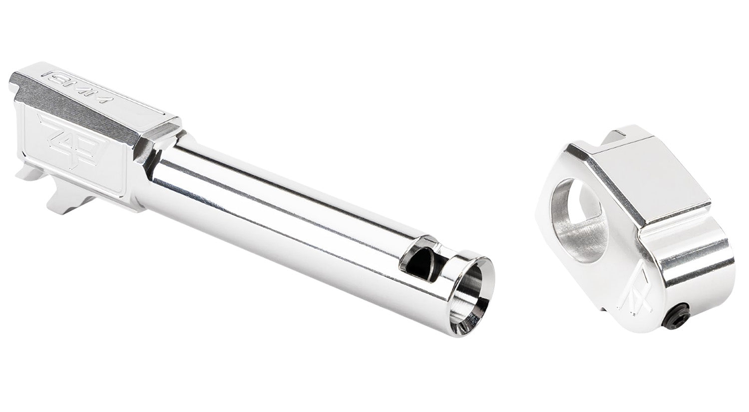 Zaffiri Precision ZP.365BTCSS 9mm Silver Stainless Threadless Compensator for Sig Sauer P365