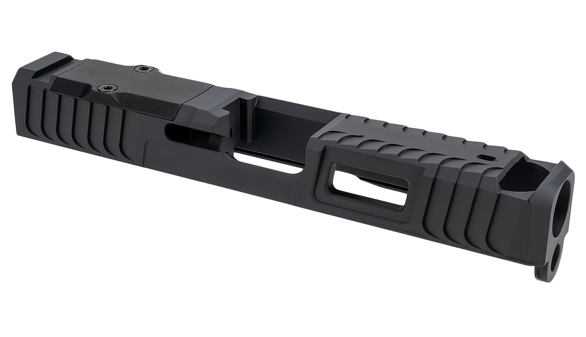 Zaffiri Precision ZPS.B.43.BLK Custom Compensated Slide Fits Glock 43/43x Black 17-4 Stainless