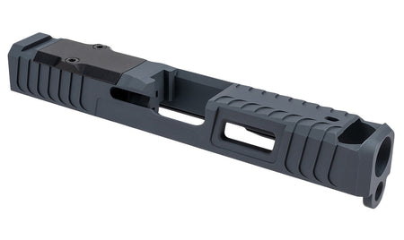 Zaffiri Precision Custom Stainless Slide with Blowhole Comp Fits Glock 43/43x Sniper Gray