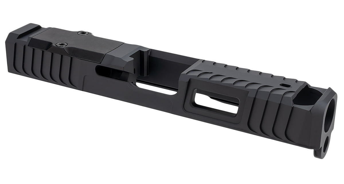 Zaffiri Precision Custom Stainless Slide with Blowhole Comp Fits Glock 19 Gen 3 Black