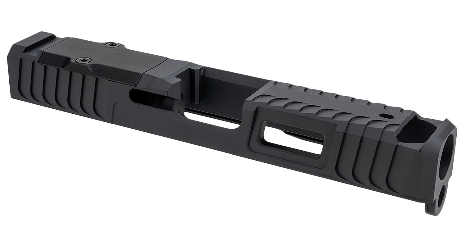 Zaffiri Precision Custom Stainless Slide with Blowhole Comp Fits Glock 19 Gen 3 Black