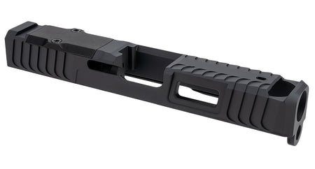 Zaffiri Precision Custom Stainless Slide with Blowhole Comp Fits Glock 19 Gen 3 Black