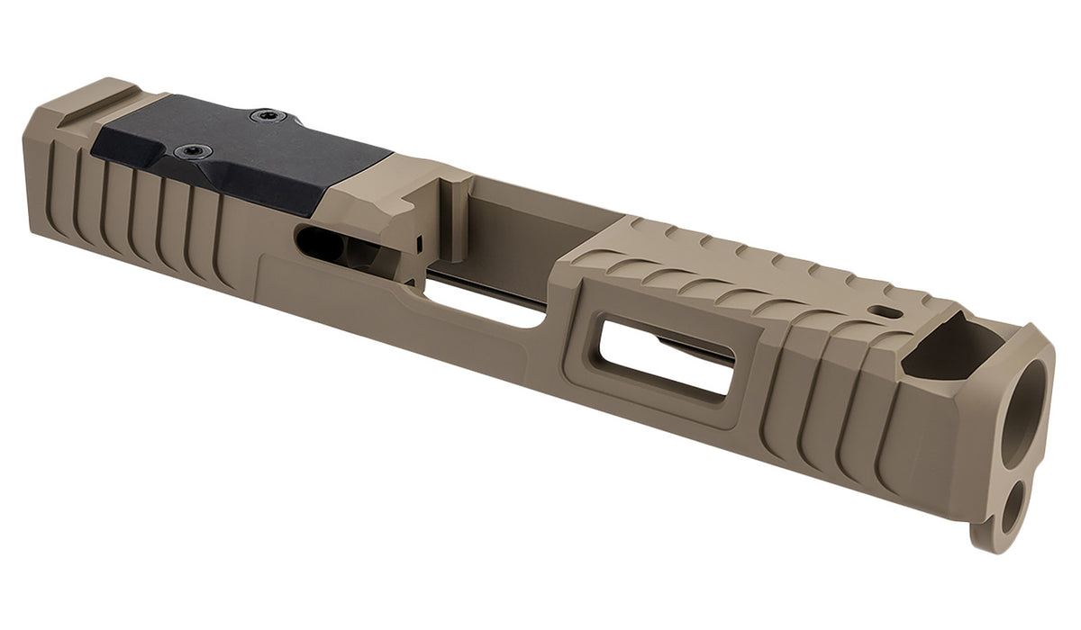 Zaffiri Precision Custom Stainless Slide with Blowhole Comp Fits Glock 19 Gen 3 Flat Dark Earth