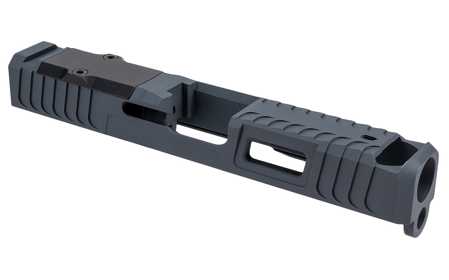 Zaffiri Precision Custom Stainless Slide with Blowhole Comp Fits Glock 19 Gen 3 Sniper Gray