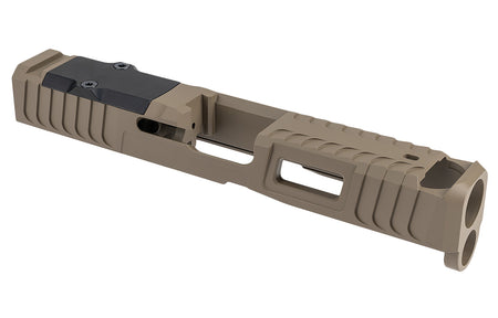 Zaffiri Precision Custom Stainless Slide with Blowhole Comp Fits Glock 19 Gen 5 Flat Dark Earth