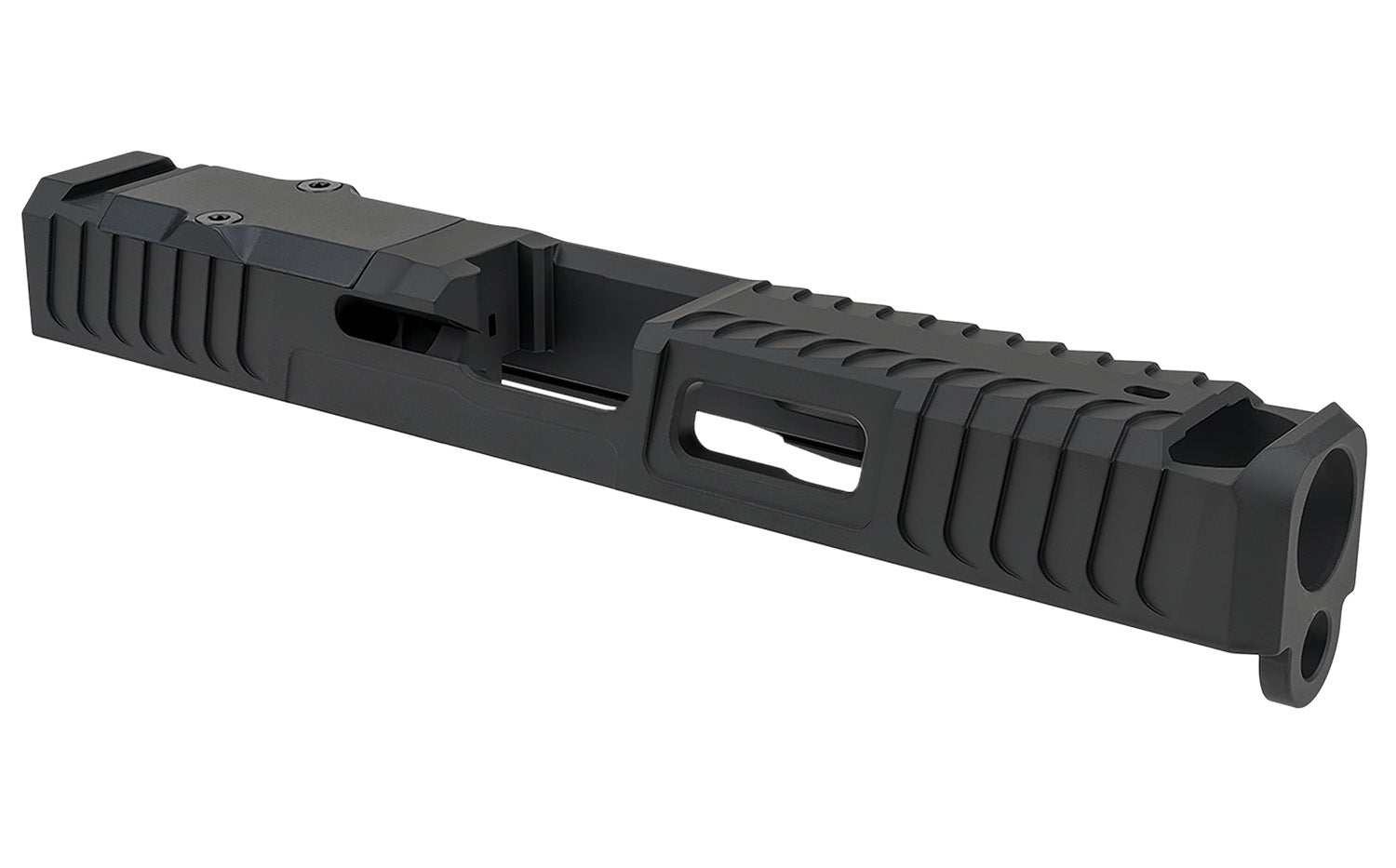 Zaffiri Precision Custom Stainless Slide with Blowhole Comp Fits Glock 17 Gen 3 Black