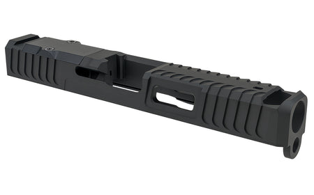 Zaffiri Precision Custom Stainless Slide with Blowhole Comp Fits Glock 17 Gen 3 Black