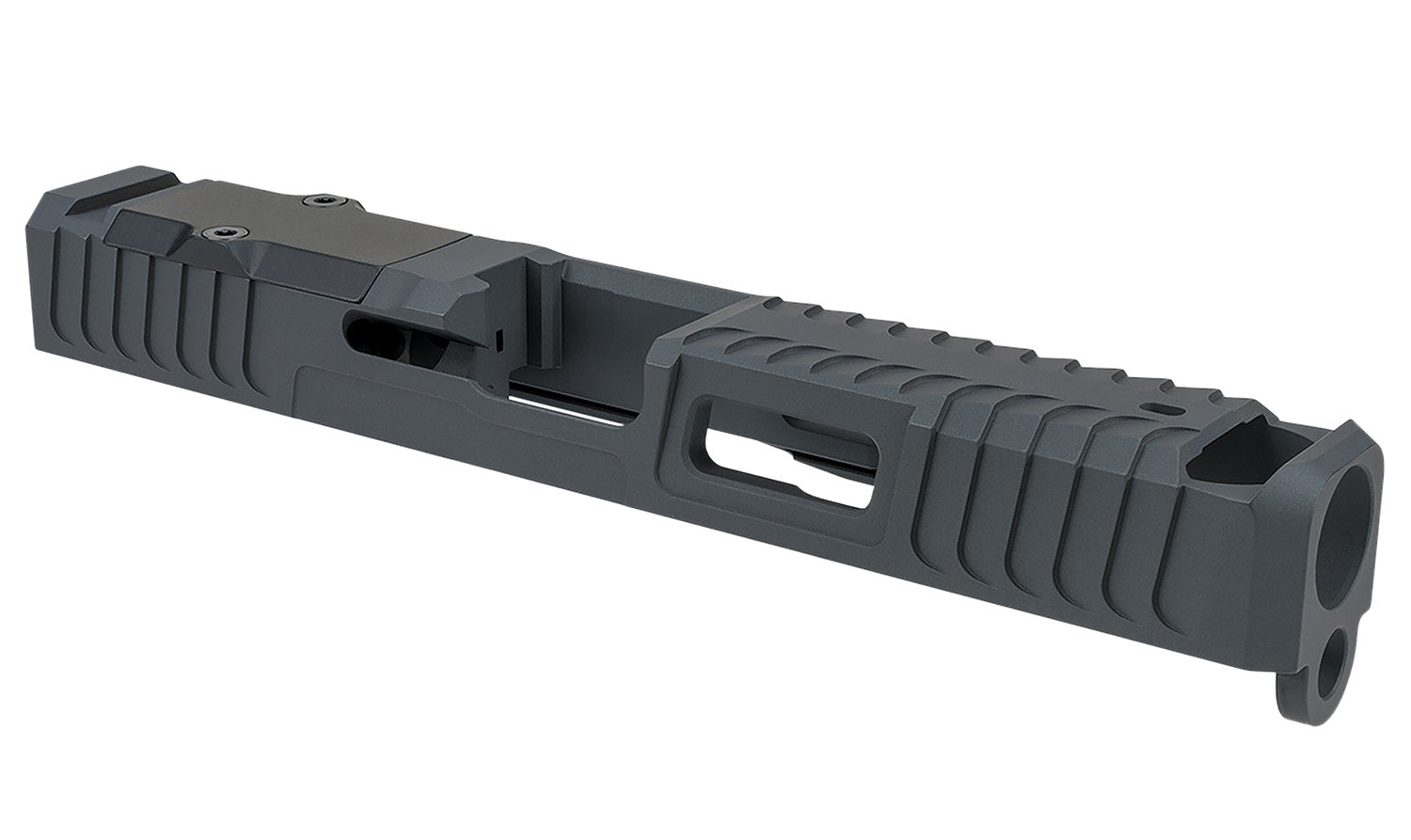 Zaffiri Precision Custom Stainless Slide with Blowhole Comp Fits Glock 17 Gen 3 Sniper Gray