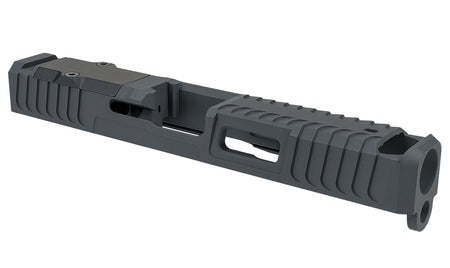 Zaffiri Precision Custom Stainless Slide with Blowhole Comp Fits Glock 17 Gen 3 Sniper Gray