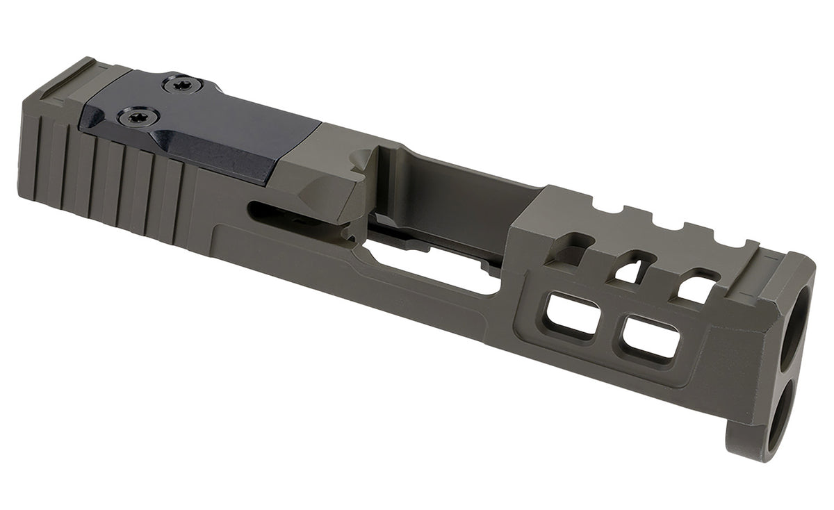 Zaffiri Precision Custom Stainless Steel Slide Fits Springfield Hellcat OD Green