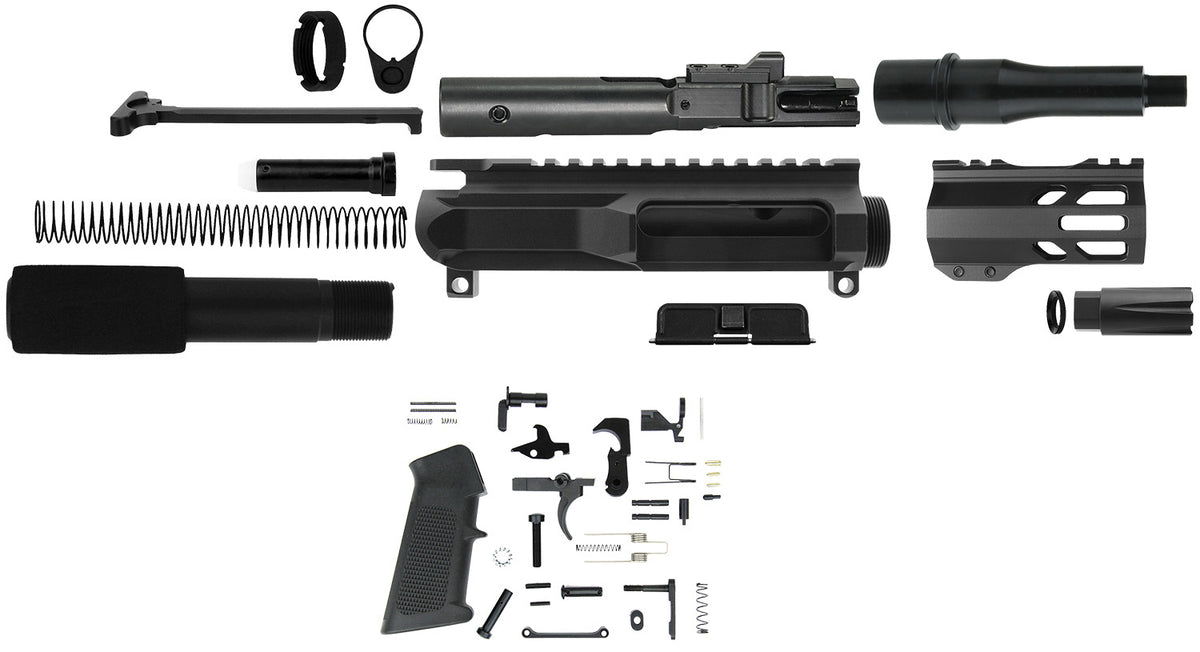 TacFire SSPK45ACPLPK4 .45 ACP Pistol Build Kit Black Steel AR Platform