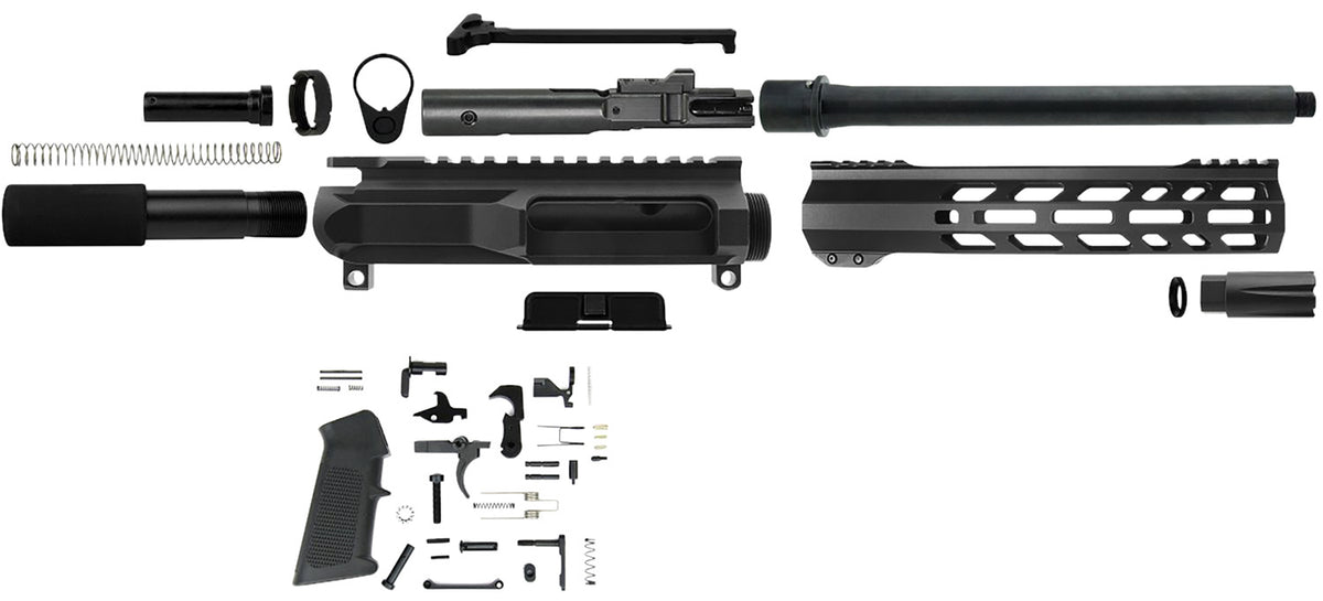 TacFire PK45ACPLPK10 .45 ACP AR Platform Pistol Kit 10" Barrel Black Steel