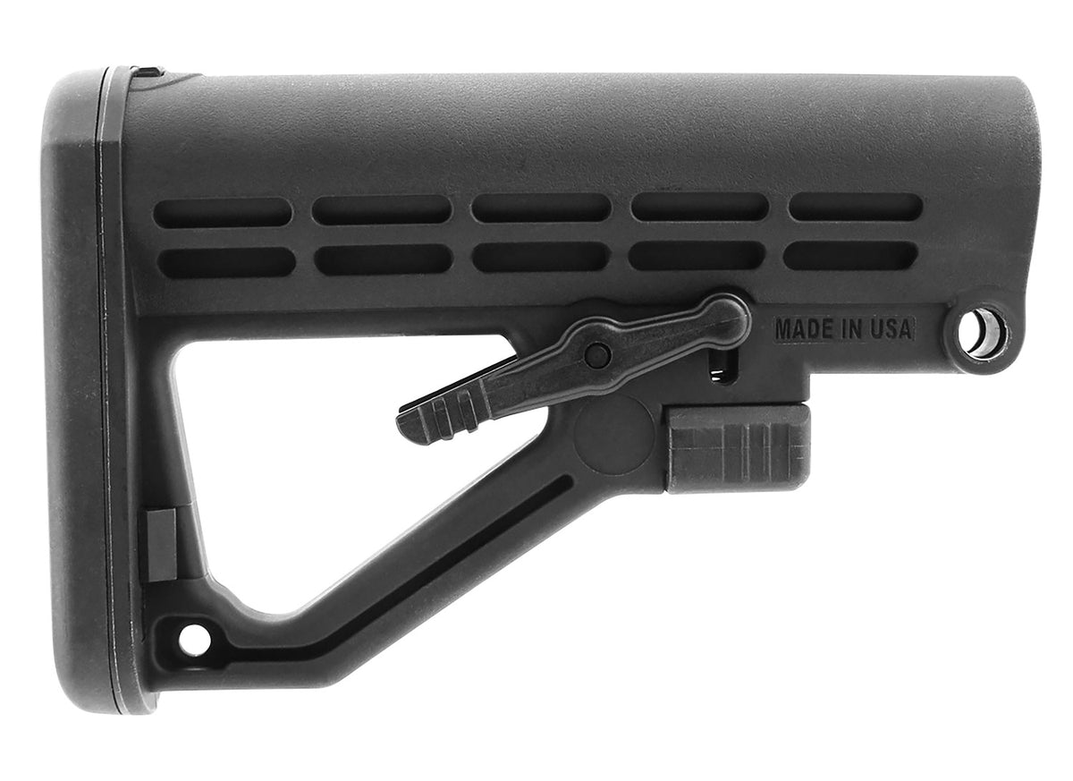 TacFire MAR082B Mil-Spec AR-15 Stock with Pad, Matte Black