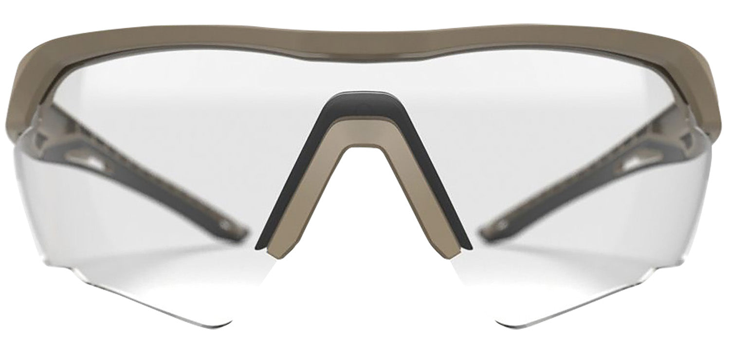 Glock Crossover Tactical Shield Glasses Low-Profile Clear Lens Desert Tan