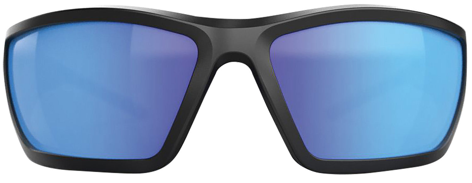 Glock Blue Line Tactical Wrap Glasses Blue Mirror Lens Black Frame