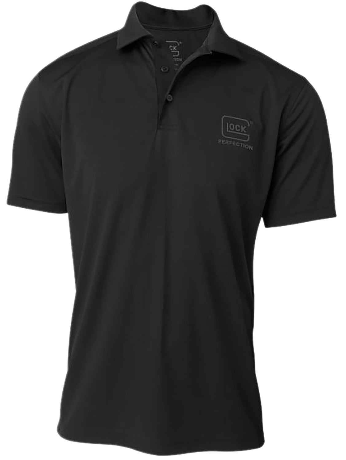 Glock Perfection Black Polyester Mesh Polo Small Short Sleeve