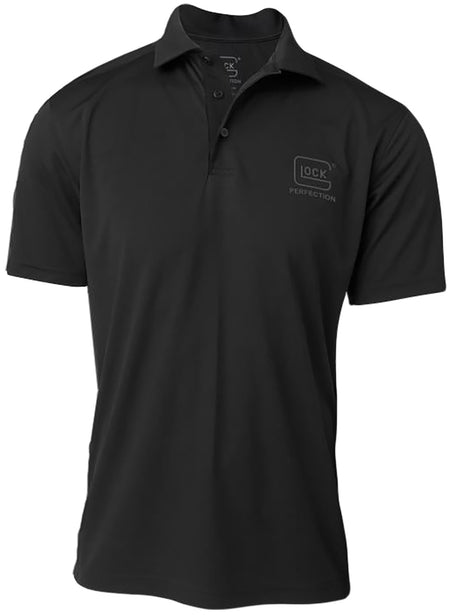 Glock Perfection Black Polyester Mesh Polo Medium Short Sleeve