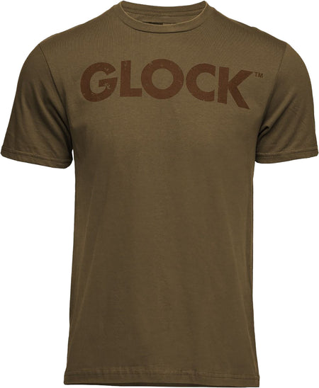Glock Caliber Coyote Tan Ringspun Cotton T-Shirt Large Short Sleeve