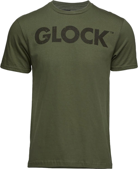 Glock Caliber Tee Military Green Ringspun Cotton Short Sleeve Large