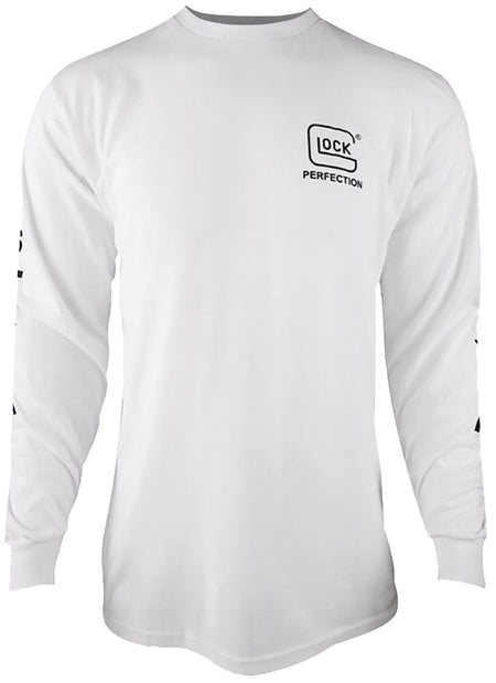 Glock Perfection White Pre-Shrunk Long Sleeve T-Shirt Small