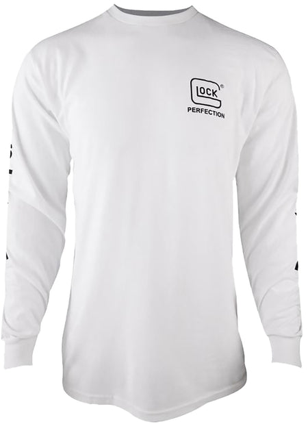 Glock Perfection White Pre-Shrunk Long Sleeve T-Shirt 3XL