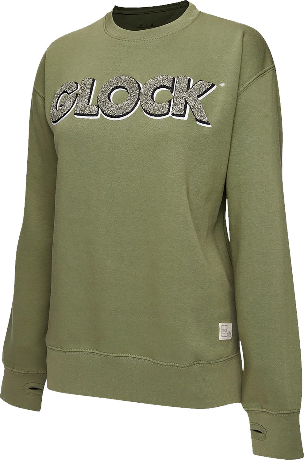 Glock AP96264 Women's Retro Fleece Sweatshirt Olive Cotton/Poly Long Sleeve 2XL