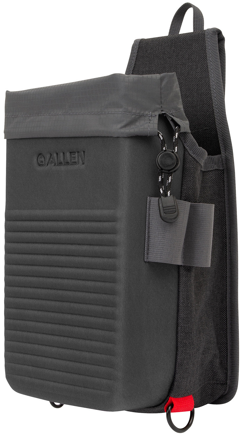 Allen 8334 Double Compartment 12 Gauge Shell Bag Gray EVA with Drawstring Bag and Belt