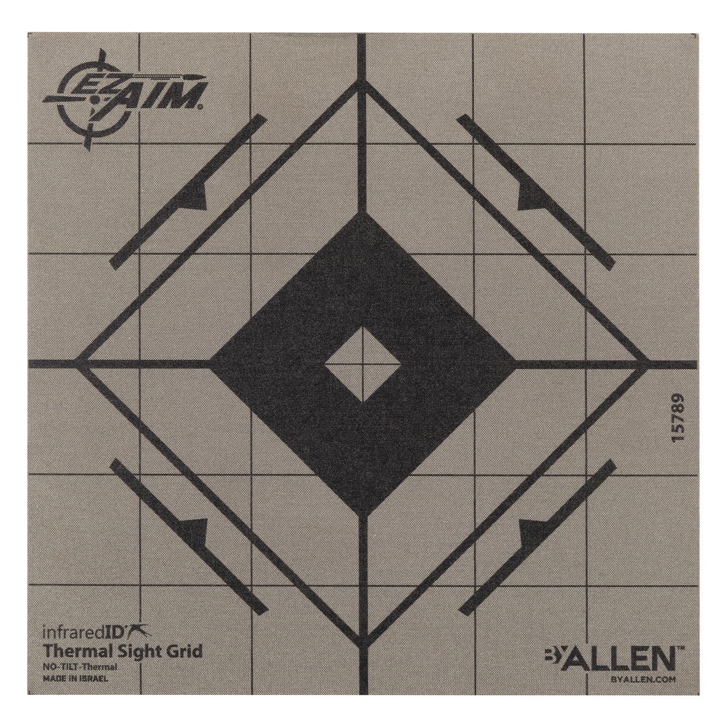 Allen 15789 Thermal Sight-In Paper Grid Target 6"x6" Black/Gray Hanging