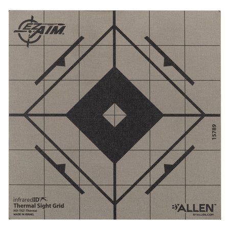Allen 15789 Thermal Sight-In Paper Grid Target 6"x6" Black/Gray Hanging
