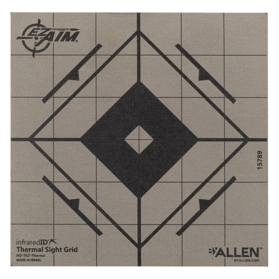 Allen 15789 Thermal Sight-In Paper Grid Target 6"x6" Black/Gray Hanging