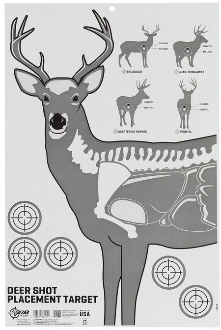 Allen 15810 Corrugated Deer Vitals Paper Shooting Target Hanging 23" x 35"