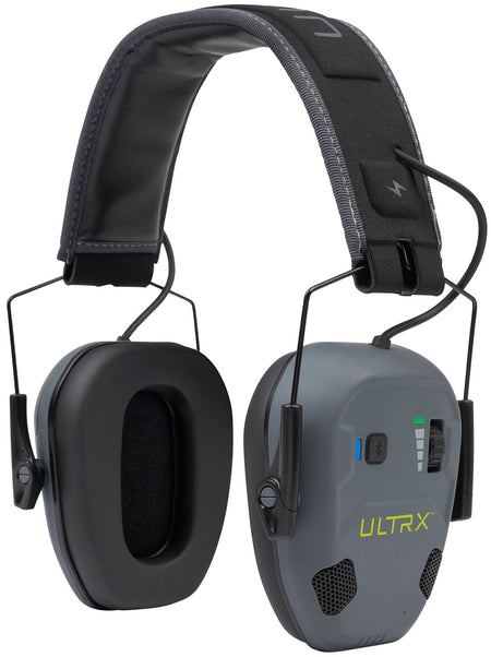 Allen ULTRX Bionic Fuse Hearing Protection Earmuff Bluetooth Slate Gray Over the Head