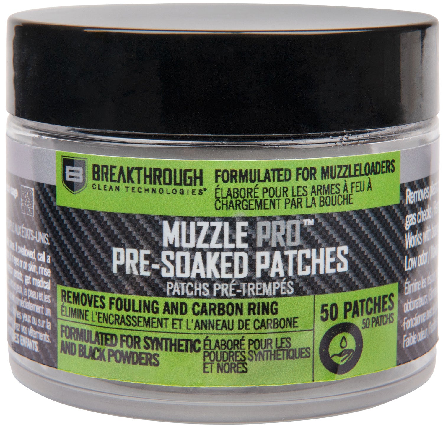 Breakthrough Clean BTMZSCP Muzzleloader Pre-Soaked Patches 50 ct